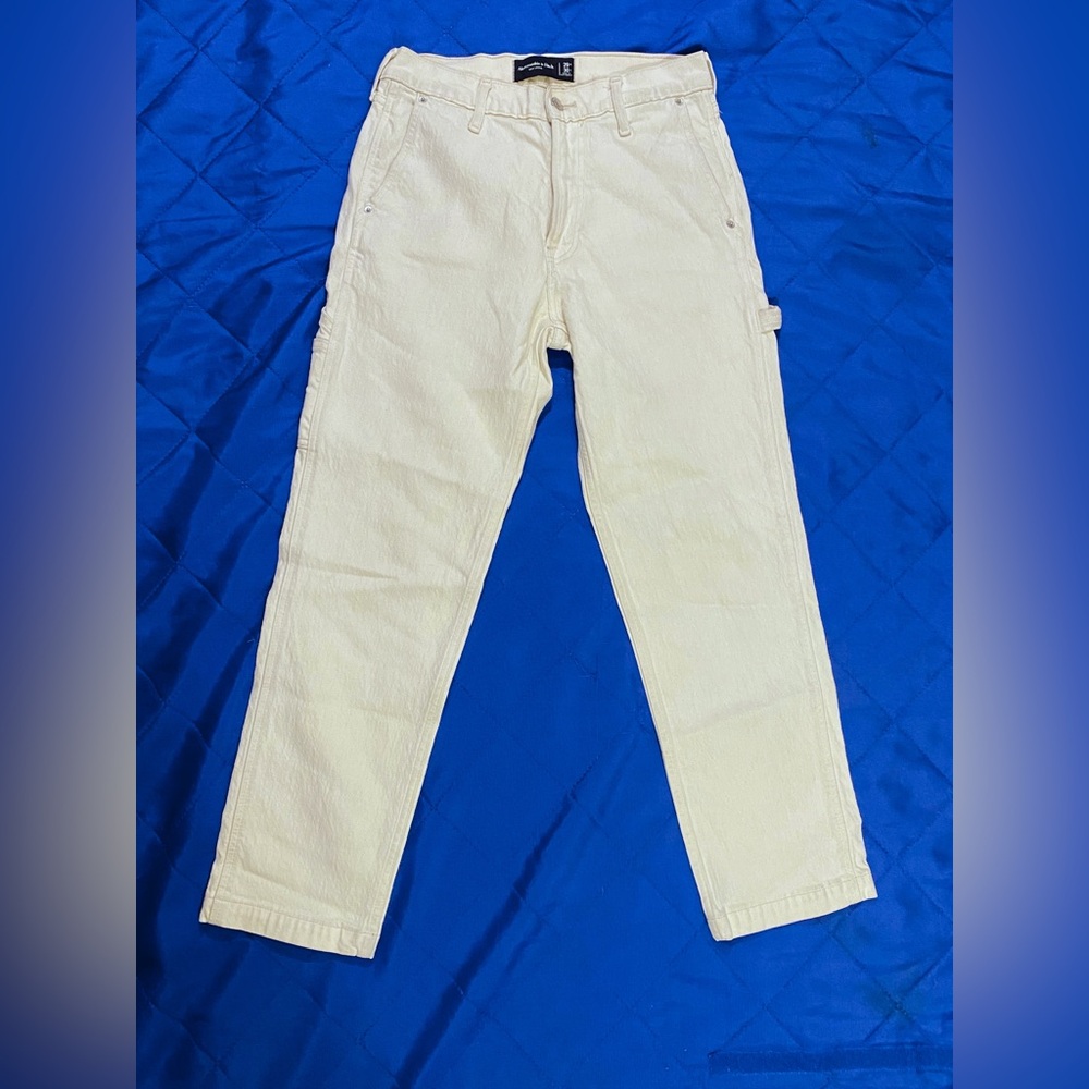 Abercrombie & Fitch Men's 90’s Loose White‎ Denim Jeans 29x30